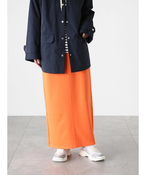 Lugnoncure（ルノンキュール）の「【選べる着丈】ポンチタイトスカート（スカート・レディース・オレンジ/ブルー/チャコールグレー/ブラック/グレー・ﾌﾘｰ(M)/ﾌﾘｰ(L)）」の12枚目の写真