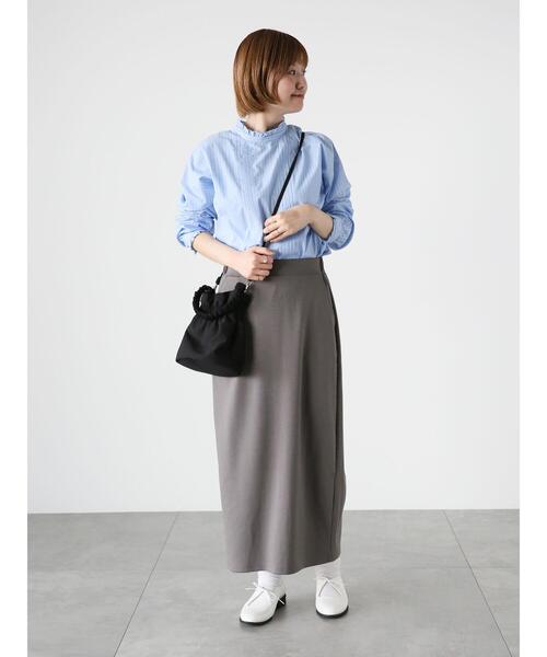 Lugnoncure（ルノンキュール）の「【選べる着丈】ポンチタイトスカート（スカート・レディース・オレンジ/ブルー/チャコールグレー/ブラック/グレー・ﾌﾘｰ(M)/ﾌﾘｰ(L)）」の18枚目の写真
