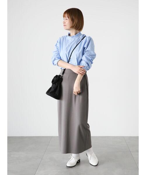 Lugnoncure（ルノンキュール）の「【選べる着丈】ポンチタイトスカート（スカート・レディース・オレンジ/ブルー/チャコールグレー/ブラック/グレー・ﾌﾘｰ(M)/ﾌﾘｰ(L)）」の19枚目の写真