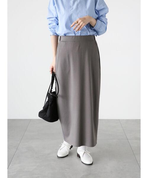 Lugnoncure（ルノンキュール）の「【選べる着丈】ポンチタイトスカート（スカート・レディース・オレンジ/ブルー/チャコールグレー/ブラック/グレー・ﾌﾘｰ(M)/ﾌﾘｰ(L)）」の20枚目の写真