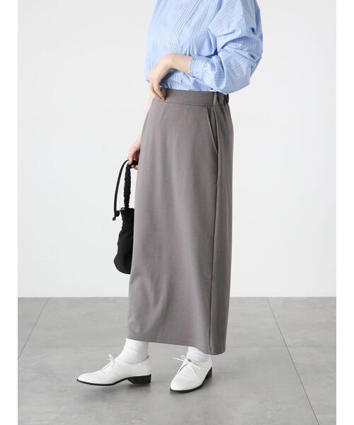 Lugnoncure（ルノンキュール）の「【選べる着丈】ポンチタイトスカート（スカート・レディース・オレンジ/ブルー/チャコールグレー/ブラック/グレー・ﾌﾘｰ(M)/ﾌﾘｰ(L)）」の21枚目の写真