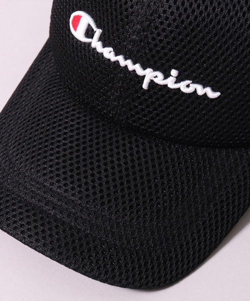 Champion（チャンピオン）の「(LF)【Champion】ブランドロゴ 刺繍 メッシュ キャップ(パフメッシュ)（キャップ・レディース・オフホワイト/ネイビー/ブラック/グレー・FREE）」の6枚目の写真