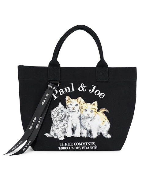 PAUL & JOE ACCESSOIRES（ポールアンドジョーアクセソワ）の「キャンバスミニトート ＜スリーキャッツ＞/PAUL & JOE ACCESSOIRES（トートバッグ・レディース・アイボリー/ブラック・FREE）」の2枚目の写真