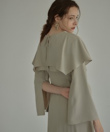 ワントーンケープドレス / one tone cape dress
