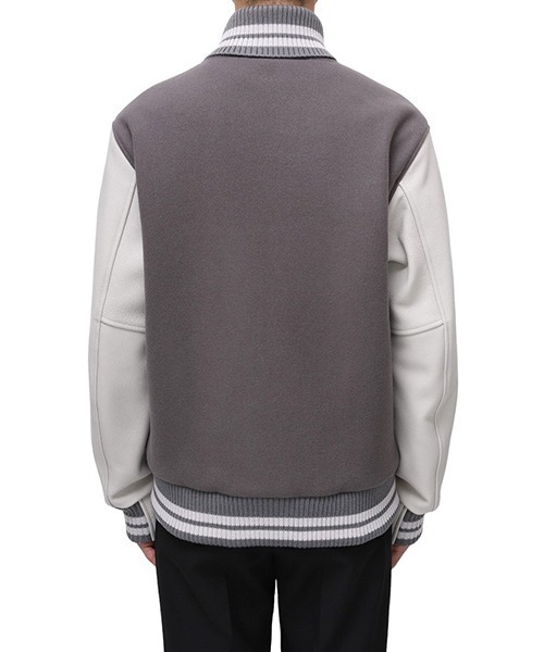 Scye（サイ）の「Scye / サイ ベーシックス：Super140 Wool Melton Varsity Jacket：5723-63500[MUS]（ブルゾン・メンズ・グレー系その他・38）」の12枚目の写真