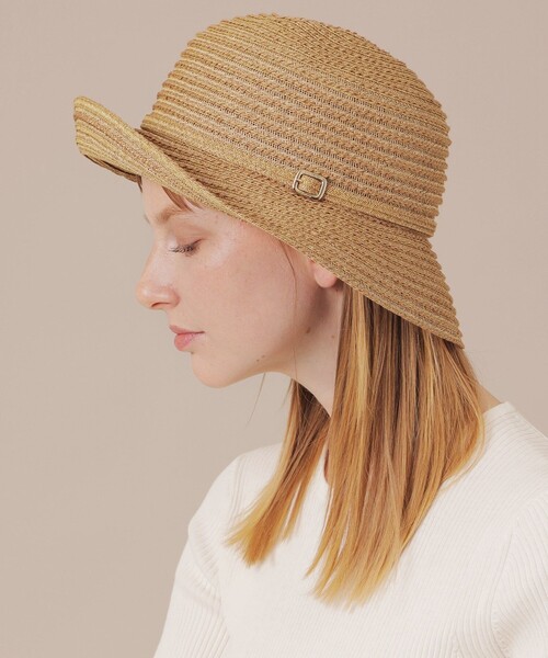 MACKINTOSH LONDON(マッキントッシュ ロンドン)の「【婦人画報掲載】ラフィアハット(ハット・レディース・ブラック/ベージュ・FREE)」の2枚目の写真
