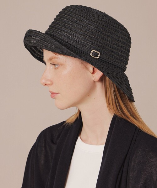 MACKINTOSH LONDON(マッキントッシュ ロンドン)の「【婦人画報掲載】ラフィアハット(ハット・レディース・ブラック/ベージュ・FREE)」の1枚目の写真
