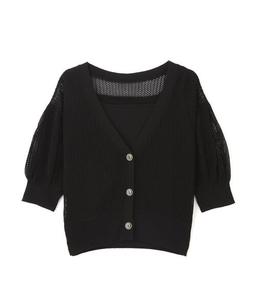 PROPORTION BODY DRESSING（プロポーションボディドレッシング）の「透かし編みカーデ　タンクＳＥＴ　ＵＰ / 1214170424（アンサンブル・レディース・ブラック/ベージュ/パープル・FREE）」の9枚目の写真