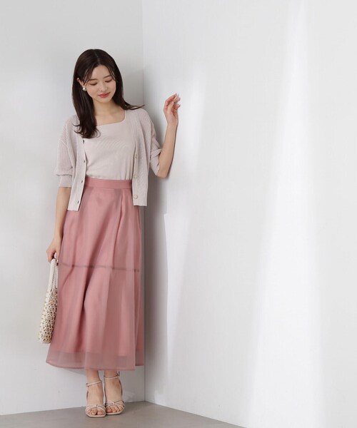 PROPORTION BODY DRESSING（プロポーションボディドレッシング）の「透かし編みカーデ　タンクＳＥＴ　ＵＰ / 1214170424（アンサンブル・レディース・ブラック/ベージュ/パープル・FREE）」の13枚目の写真