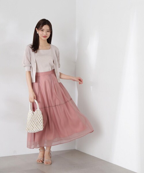 PROPORTION BODY DRESSING（プロポーションボディドレッシング）の「透かし編みカーデ　タンクＳＥＴ　ＵＰ / 1214170424（アンサンブル・レディース・ブラック/ベージュ/パープル・FREE）」の17枚目の写真