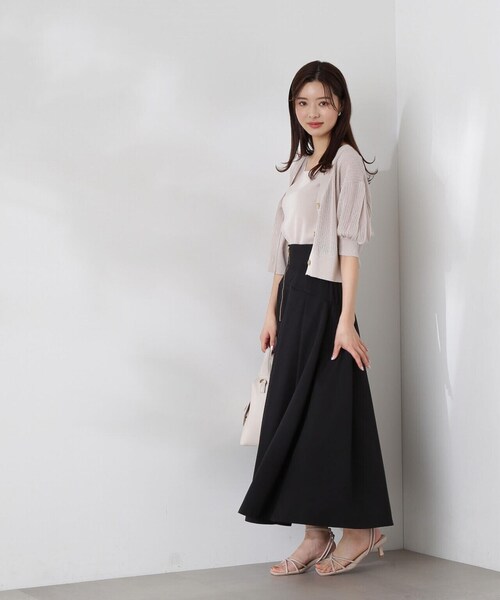 PROPORTION BODY DRESSING（プロポーションボディドレッシング）の「透かし編みカーデ　タンクＳＥＴ　ＵＰ / 1214170424（アンサンブル・レディース・ブラック/ベージュ/パープル・FREE）」の19枚目の写真