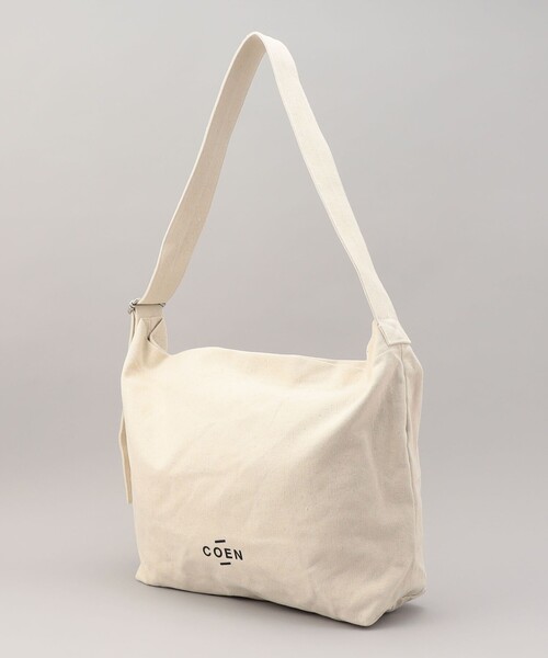 coen(コーエン)の「COENロゴビッグショルダーバッグ/でかバッグ(ショルダーバッグ・レディース・ブラック/オフホワイト・FREE)」の5枚目の写真