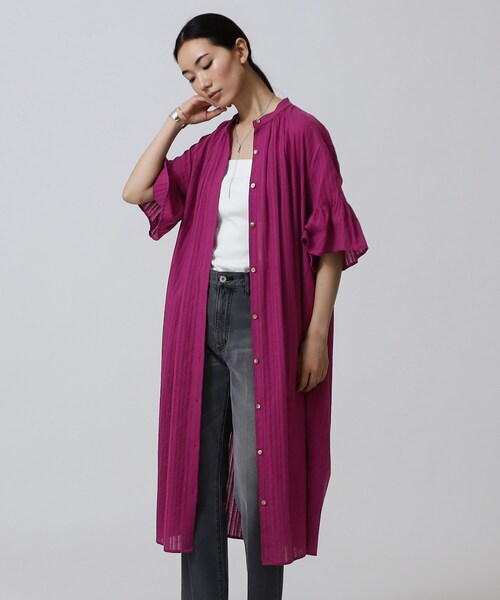 【セール】ガーゼシャツワンピース（ワンピース）｜GALLEST（ギャレスト） 5,222円