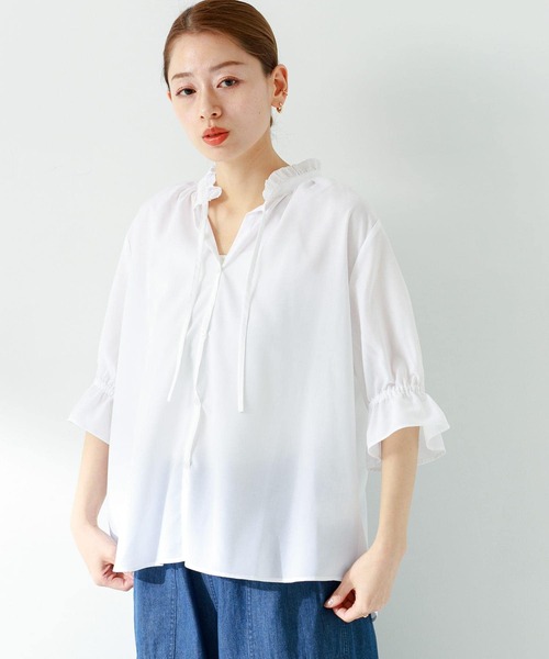 ☆美品☆ URBAN RESEARCH Sonny Labelフリルブラウス☆ URBAN RESEARCH Sonny Label ブラウス シャツ エアリーコットン