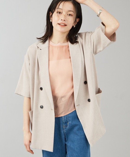 abahouse mavie(アバハウスマヴィ)の「【シアートップス】シアー半袖Tシャツ/春服/夏服(シャツ/ブラウス・レディース・ホワイト/ブラック/ライム/モカ/ピンクベージュ/チョコ/ネイビー・フリー)」の11枚目の写真