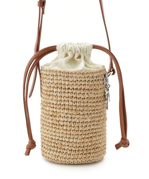 FRAY I.D（フレイアイディー）の「ショルダーバケットミニバッグ（かごバッグ・レディース・ブラック/ナチュラル・FREE）」の11枚目の写真