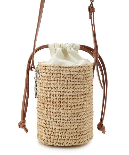 FRAY I.D（フレイアイディー）の「ショルダーバケットミニバッグ（かごバッグ・レディース・ブラック/ナチュラル・FREE）」の12枚目の写真