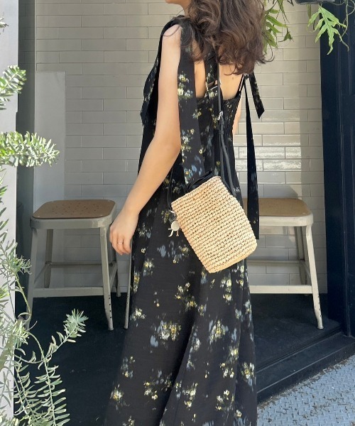 FRAY I.D（フレイアイディー）の「ショルダーバケットミニバッグ（かごバッグ・レディース・ブラック/ナチュラル・FREE）」の7枚目の写真