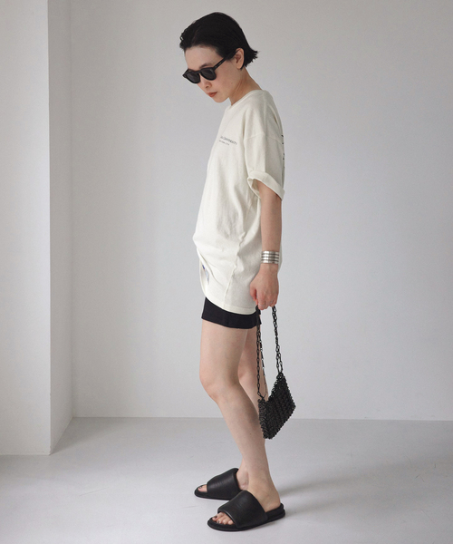 Russell Athletic（ラッセルアスレティック）の「【RUSSELL ATHLETIC/ラッセル・アスレティック】COLUMBIA print T-sh（Tシャツ/カットソー・レディース・ネイビー/アイボリー・FREE）」の13枚目の写真