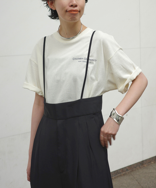 Russell Athletic（ラッセルアスレティック）の「【RUSSELL ATHLETIC/ラッセル・アスレティック】COLUMBIA print T-sh（Tシャツ/カットソー・レディース・ネイビー/アイボリー・FREE）」の14枚目の写真