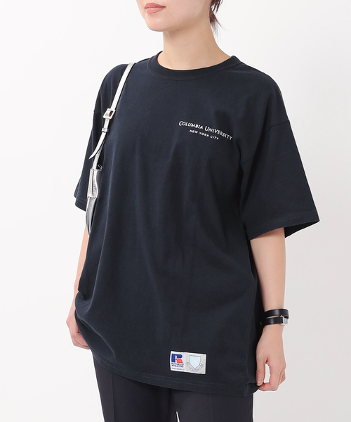 Russell Athletic（ラッセルアスレティック）の「【RUSSELL ATHLETIC/ラッセル・アスレティック】COLUMBIA print T-sh（Tシャツ/カットソー・レディース・ネイビー/アイボリー・FREE）」の5枚目の写真