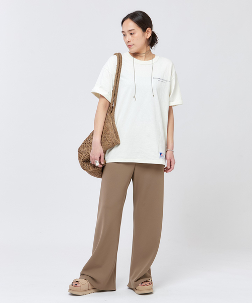 Russell Athletic（ラッセルアスレティック）の「【RUSSELL ATHLETIC/ラッセル・アスレティック】COLUMBIA print T-sh（Tシャツ/カットソー・レディース・ネイビー/アイボリー・FREE）」の8枚目の写真