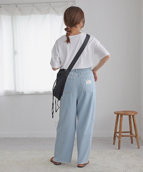 Crisp（クリスプ）の「【ZOZO限定】オーバープリントTシャツ　ピーチ（Tシャツ/カットソー・レディース・ピンク/ホワイト・FREE）」の5枚目の写真