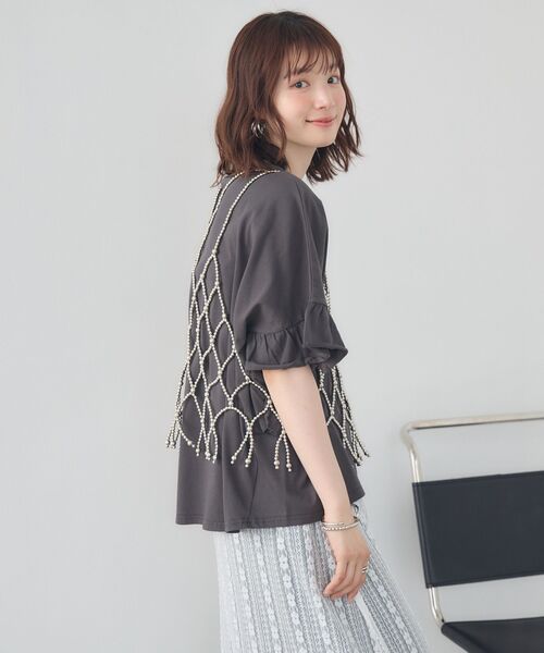 casita(RETRO GIRL)(カシータ)の「ビーズビスチェ(キャミソール・レディース・オフホワイト/シルバー/ブラック・ONE SIZE)」の17枚目の写真