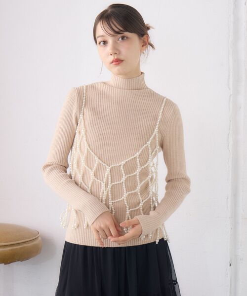 【未使用品】MaisonSpecial ビーズビスチェ キャミソール トップス 未使用品】MaisonSpecial ビーズビスチェ キャミソール トップス