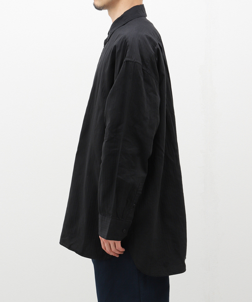 CASEY CASEY(ケイシーケイシー)の「CASEY CASEY ( ケイシ―ケイシー) HAMNET SHIRT 22HC342(シャツ/ブラウス・メンズ・ブラック・MEDIUM)」の4枚目の写真
