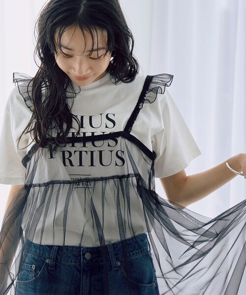 coen（コーエン）の「2WAYチュールキャミワンピース（ワンピース・レディース・ブラック/ライトブルー・FREE）」の13枚目の写真