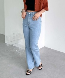 タイトフレアレースアップデニム