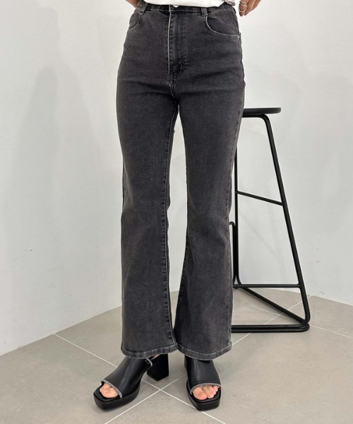 d.i.a./新品タグ付きレースアップフレアデニムパンツ/ブラックMダイヤダイア d.i.a./新品タグ付きレースアップフレアデニムパンツ/ブラックMダイヤ