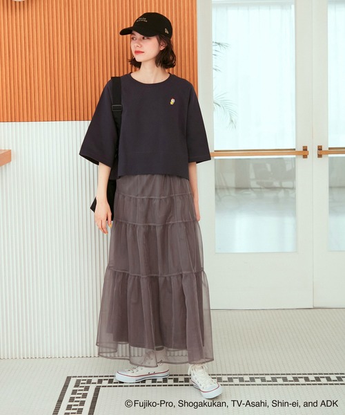 ROPE' PICNIC(ロペピクニック)の「【ドラえもんコレクション】裏毛トップス(Tシャツ/カットソー・レディース・ホワイト/チャコールグレー/サックスブルー・38)」の9枚目の写真