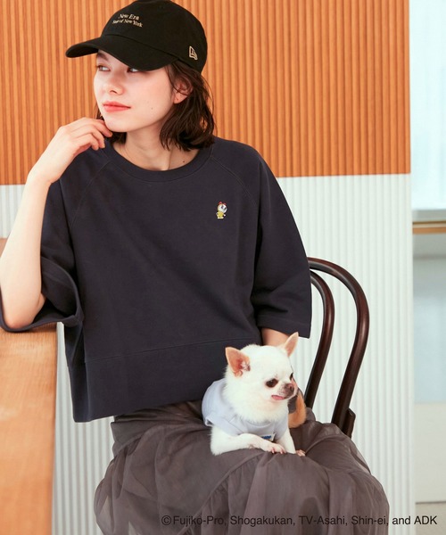 ROPE' PICNIC(ロペピクニック)の「【ドラえもんコレクション】裏毛トップス(Tシャツ/カットソー・レディース・ホワイト/チャコールグレー/サックスブルー・38)」の11枚目の写真