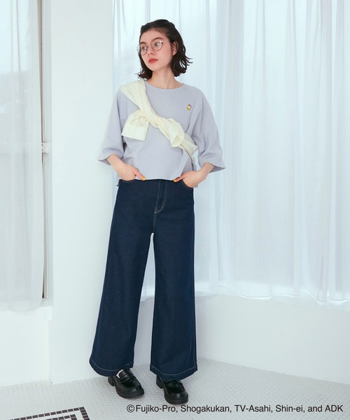 ROPE' PICNIC(ロペピクニック)の「【ドラえもんコレクション】裏毛トップス(Tシャツ/カットソー・レディース・ホワイト/チャコールグレー/サックスブルー・38)」の17枚目の写真