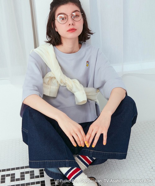 ROPE' PICNIC(ロペピクニック)の「【ドラえもんコレクション】裏毛トップス(Tシャツ/カットソー・レディース・ホワイト/チャコールグレー/サックスブルー・38)」の18枚目の写真