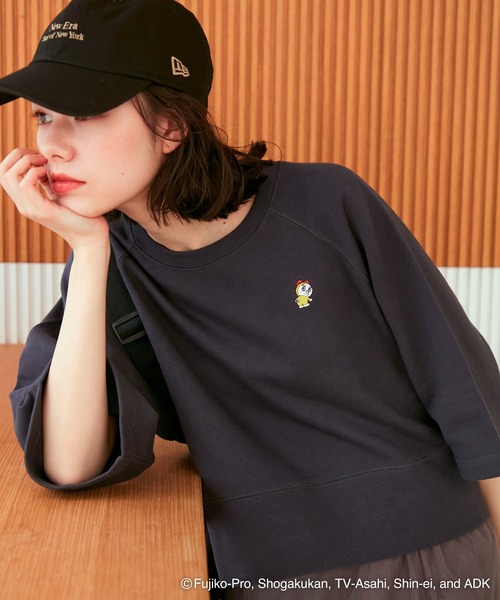 ROPE' PICNIC(ロペピクニック)の「【ドラえもんコレクション】裏毛トップス(Tシャツ/カットソー・レディース・ホワイト/チャコールグレー/サックスブルー・38)」の6枚目の写真