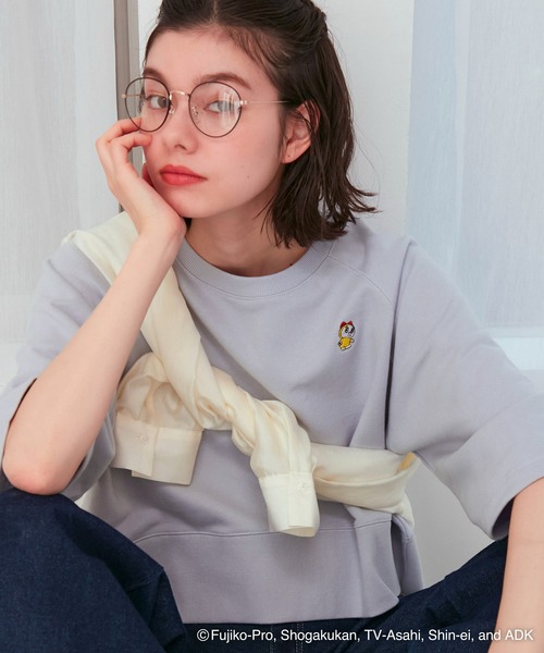 ROPE' PICNIC(ロペピクニック)の「【ドラえもんコレクション】裏毛トップス(Tシャツ/カットソー・レディース・ホワイト/チャコールグレー/サックスブルー・38)」の8枚目の写真