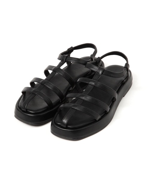 niko and...（ニコアンド）の「オリジナル細ベルトサンダル（サンダル・レディース・シルバー/ブラック/アイボリー・MEDIUM/LARGE）」の2枚目の写真