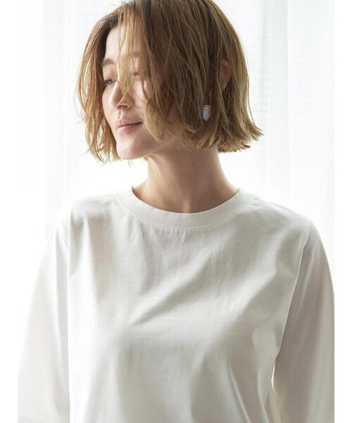 YECCA VECCA（イェッカヴェッカ）の「UVカットコットンTee（Tシャツ/カットソー・レディース・ブラック/オフホワイト・FREE）」の7枚目の写真