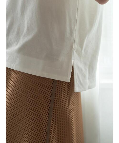 YECCA VECCA（イェッカヴェッカ）の「UVカットコットンTee（Tシャツ/カットソー・レディース・ブラック/オフホワイト・FREE）」の9枚目の写真