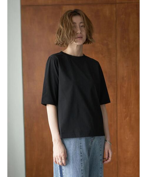 YECCA VECCA（イェッカヴェッカ）の「UVカットコットンTee（Tシャツ/カットソー・レディース・ブラック/オフホワイト・FREE）」の17枚目の写真