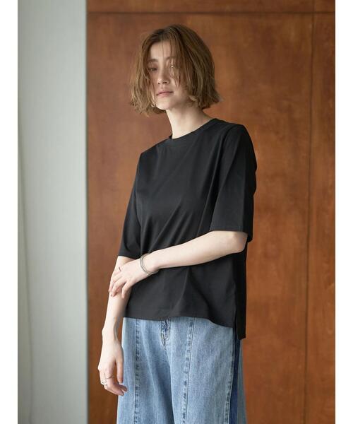 YECCA VECCA（イェッカヴェッカ）の「UVカットコットンTee（Tシャツ/カットソー・レディース・ブラック/オフホワイト・FREE）」の19枚目の写真