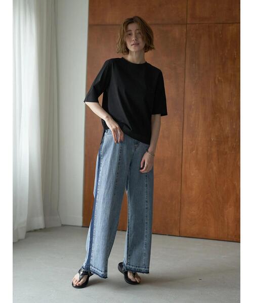 YECCA VECCA（イェッカヴェッカ）の「UVカットコットンTee（Tシャツ/カットソー・レディース・ブラック/オフホワイト・FREE）」の22枚目の写真