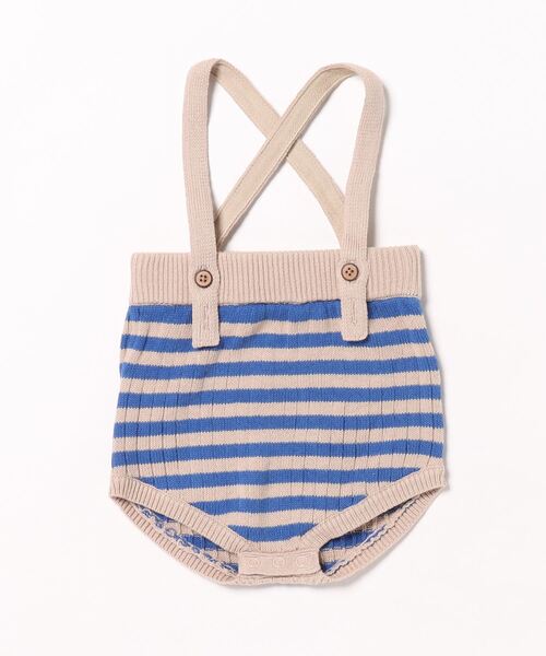 【SPROET & SPROUT】Salopette Romper Knitted Stripes（ロンパース）｜IN THE PARK（インザパーク）