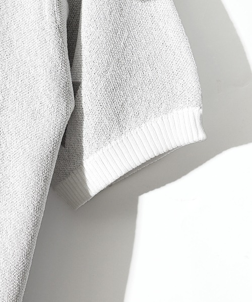 SOMEDIFF（サムディフ）の「【SOMEDIFF】ラインストーンサマーニット メンズ（ニット/セーター・メンズ・ブラック/ホワイト・M/L/XL）」の12枚目の写真