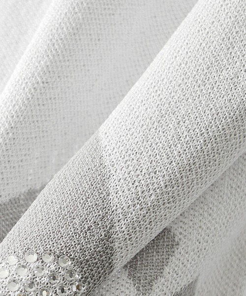 SOMEDIFF（サムディフ）の「【SOMEDIFF】ラインストーンサマーニット メンズ（ニット/セーター・メンズ・ブラック/ホワイト・M/L/XL）」の4枚目の写真