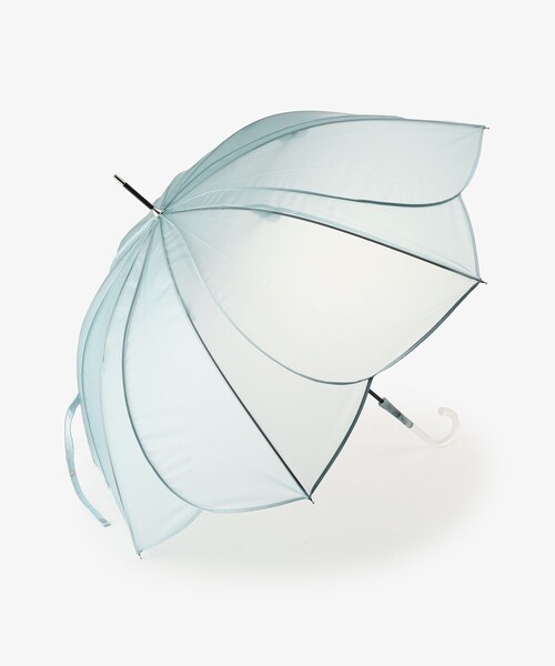 Afternoon Tea(アフタヌーンティー)の「パウダリーフローラルビニル傘(長傘・レディース・ラベンダー/サックスブルー・ONE SIZE)」の1枚目の写真