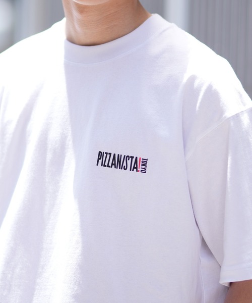 PIZZANISTA!(ピッザニスタ)の「【ムラサキスポーツ限定】PIZZANISTA/ピッザニスタ 半袖Tee/グラフィックTee オーバーサイズ ユニセックス PNTM242-06(Tシャツ/カットソー・メンズ・ホワイト/ブラック・XL/L/M)」の9枚目の写真